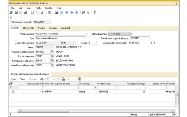 Reklamacijski zapisnik