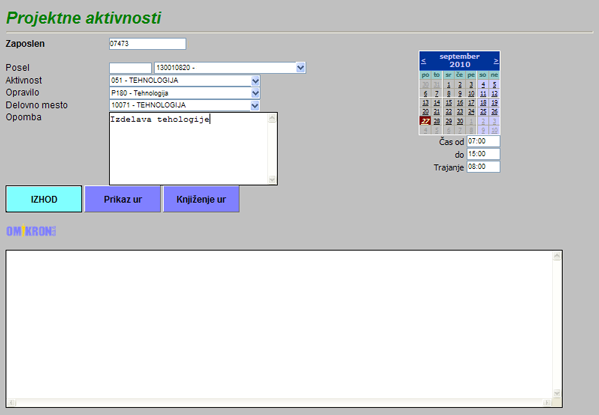 Projektne aktivnosti